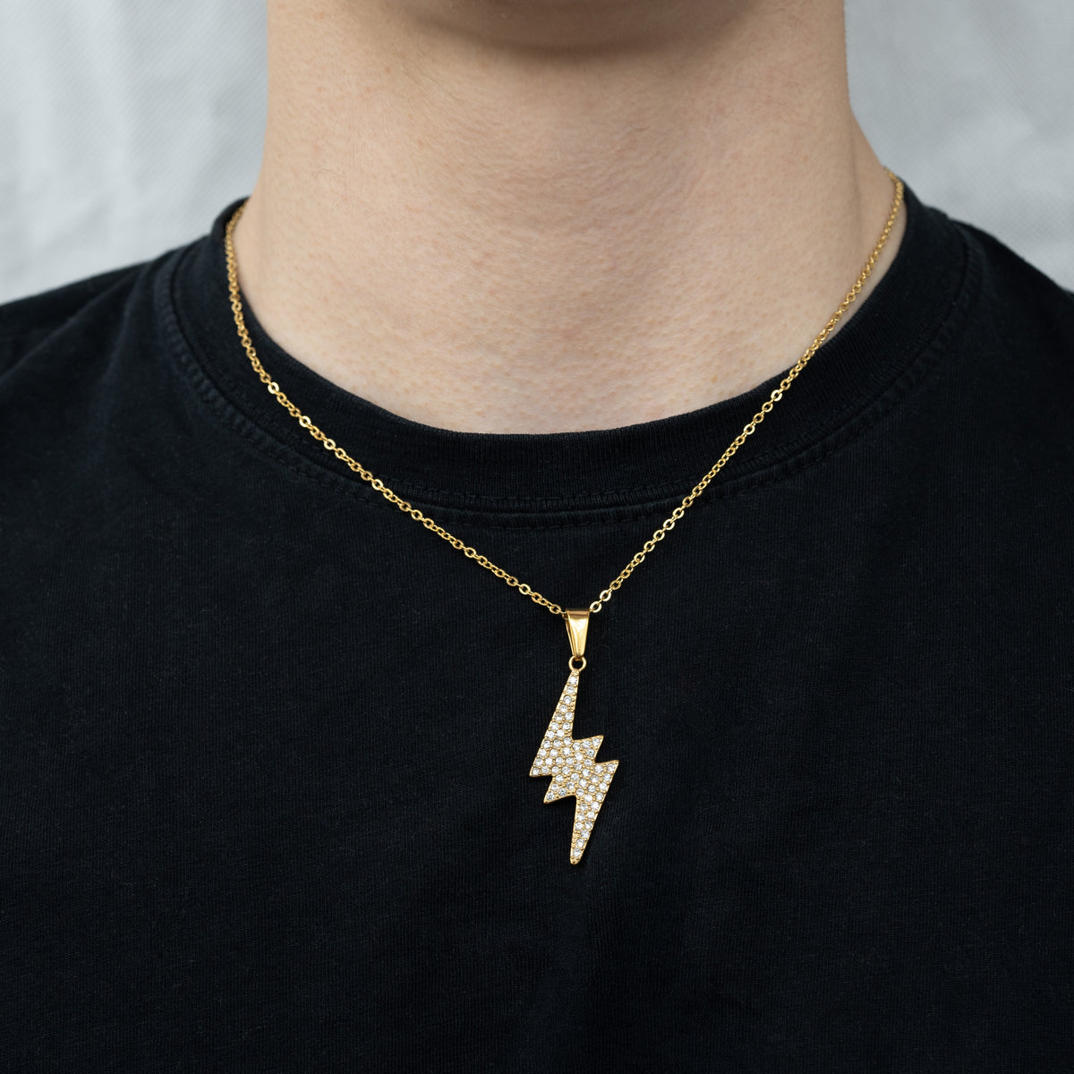 Lyn halskæde 18K Guldbelagt model 1