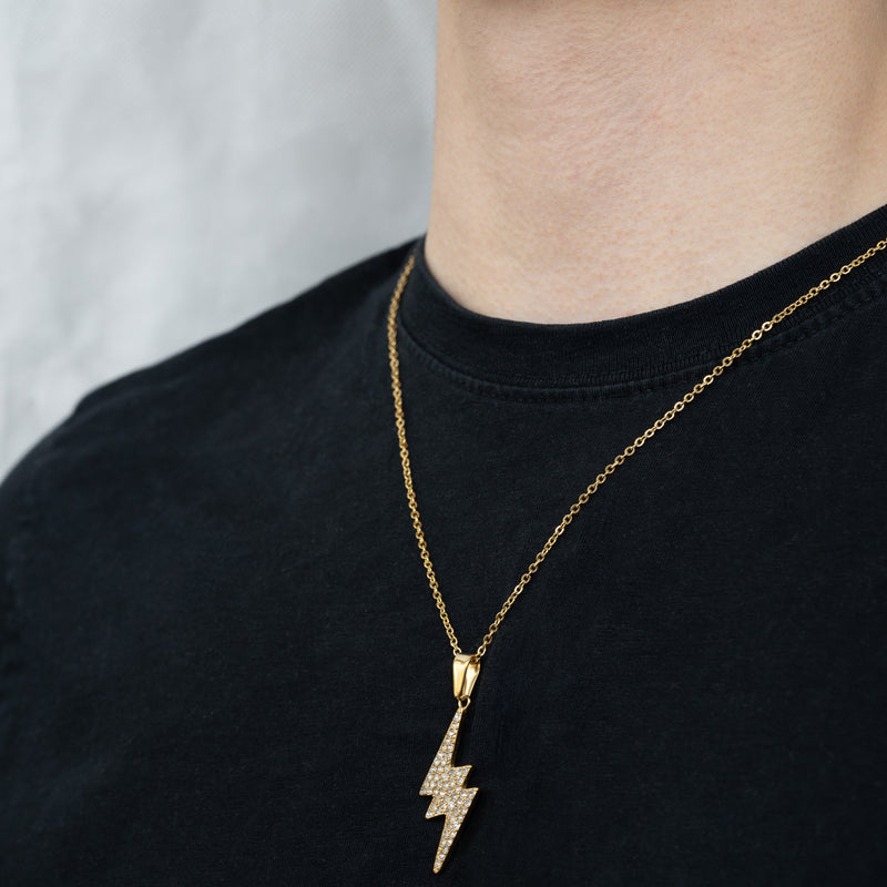 Lyn halskæde 18K Guldbelagt model 2